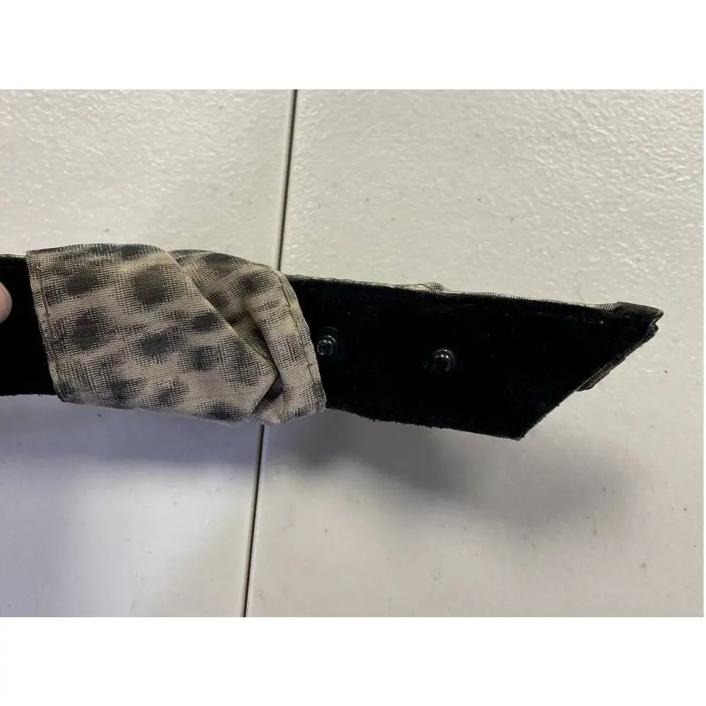 MONIQUE LHUILLIER Knot Animal Print Snap Belt Size M